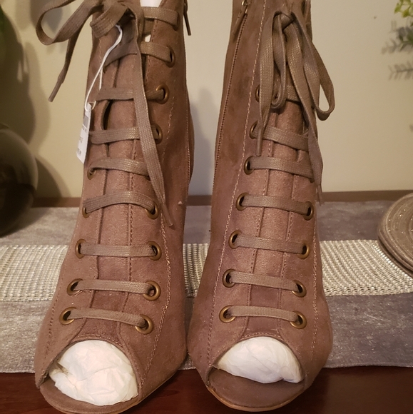 open toe booties size 12
